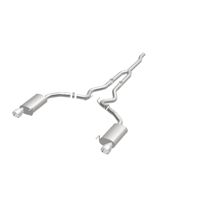 MagnaFlow Cat Back, SS, 2.5in, Street, Dual Split Polished 4.5in Tips 2015 Ford Mustang Ecoboost Magnaflow Catback  AXOPROS