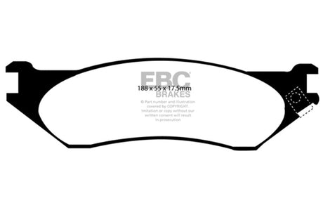 EBC 00-01 Dodge Ram 1500 (4WD) Pick-up 3.9 Extra Duty Front Brake Pads EBC Brake Pads - Performance  AXOPROS
