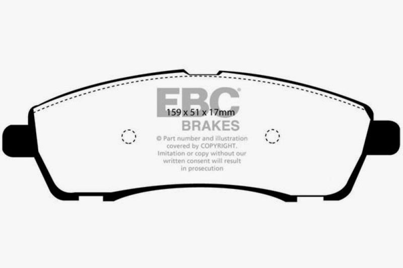 EBC 00-02 Ford Excursion 5.4 2WD Extra Duty Rear Brake Pads EBC Brake Pads - Performance  AXOPROS