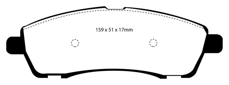 EBC 00-02 Ford Excursion 5.4 2WD Yellowstuff Rear Brake Pads EBC Brake Pads - Performance  AXOPROS
