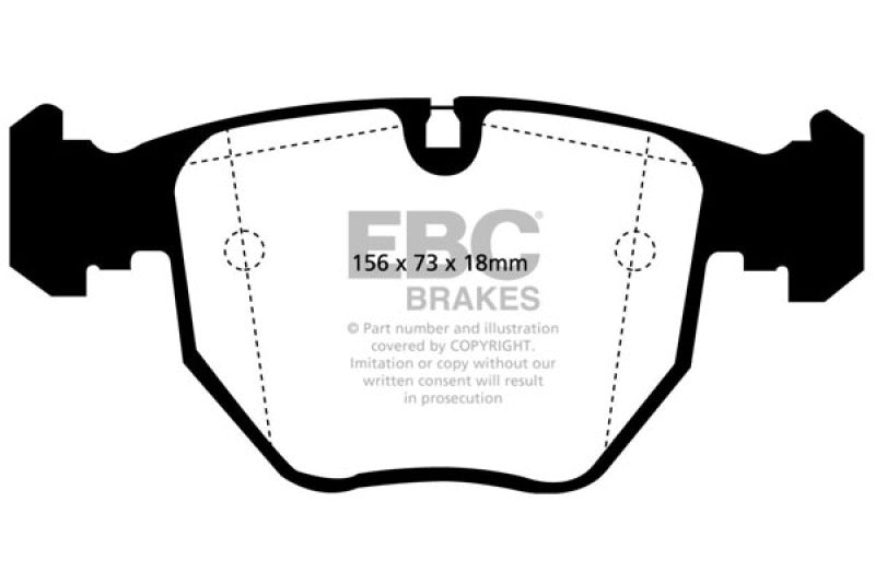 EBC 00-04 BMW M5 5.0 (E39) Yellowstuff Front Brake Pads EBC Brake Pads - Performance  AXOPROS