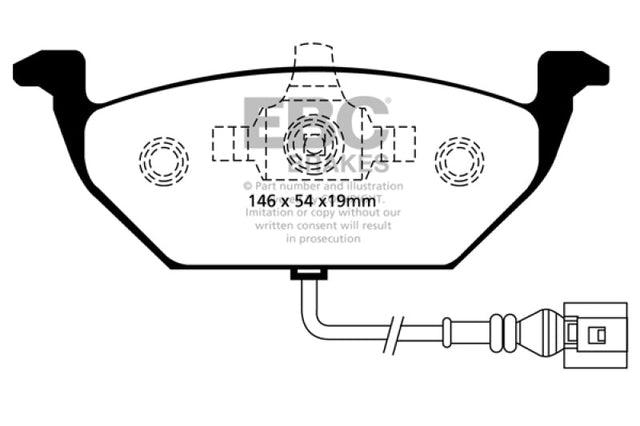 EBC 00-05 Volkswagen Beetle 2.0 Yellowstuff Front Brake Pads EBC Brake Pads - Performance  AXOPROS