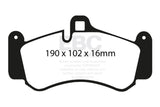 EBC 01-03 Porsche 911 (996) (Cast Iron Rotor only) 3.6 Twin Turbo GT2 Yellowstuff Front Brake Pads EBC Brake Pads - Performance  AXOPROS