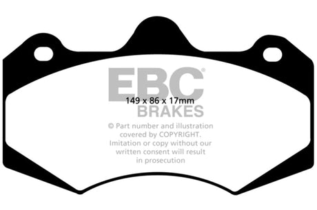 EBC 01-04 Aston Martin Vanquish 5.9 (AP Caliper) Bluestuff Front Brake Pads EBC Brake Pads - Racing  AXOPROS