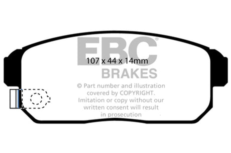 EBC 02-03 Infiniti G20 2.0 Yellowstuff Rear Brake Pads EBC Brake Pads - Performance  AXOPROS