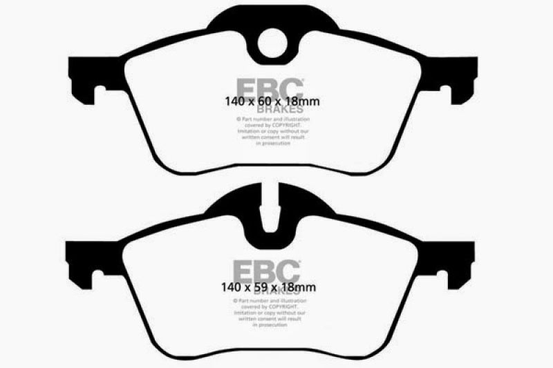 EBC 02-03 Mini Hardtop 1.6 Greenstuff Front Brake Pads EBC Brake Pads - Performance  AXOPROS