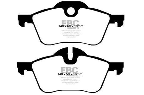 EBC 02-03 Mini Hardtop 1.6 Greenstuff Front Brake Pads EBC Brake Pads - Performance  AXOPROS
