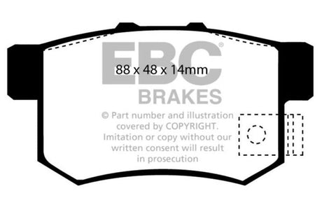 EBC 02-04 Honda CR-V 2.4 Greenstuff Rear Brake Pads EBC Brake Pads - Performance  AXOPROS