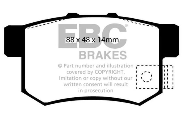 EBC 02-04 Honda CR-V 2.4 Greenstuff Rear Brake Pads EBC Brake Pads - Performance  AXOPROS