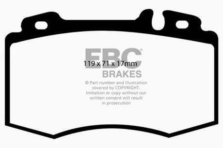 EBC 02-04 Mercedes-Benz C32 AMG (W203) 3.2 Supercharged Yellowstuff Front Brake Pads EBC Brake Pads - Performance  AXOPROS