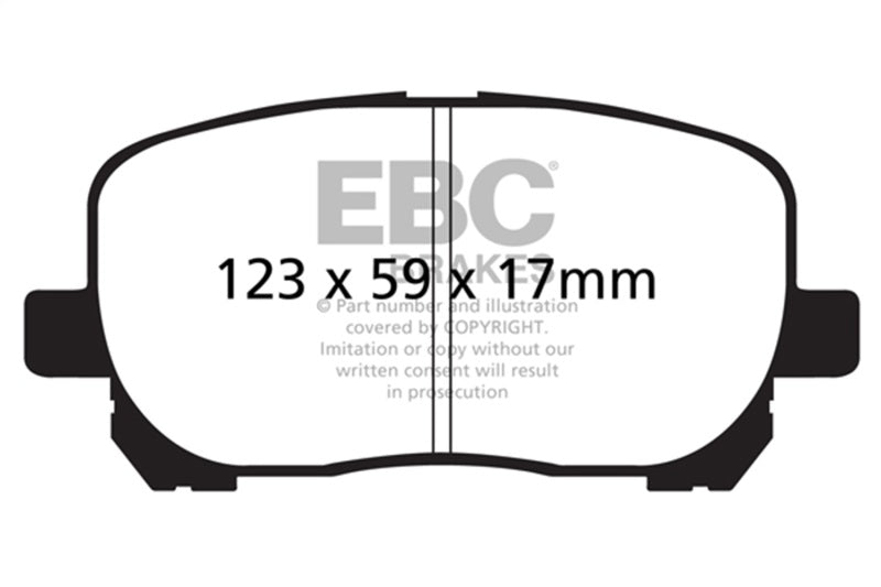 EBC 02-08 Pontiac Vibe 1.8 Yellowstuff Front Brake Pads EBC Brake Pads - Performance  AXOPROS
