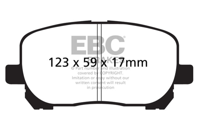 EBC 02-08 Pontiac Vibe 1.8 Yellowstuff Front Brake Pads EBC Brake Pads - Performance  AXOPROS