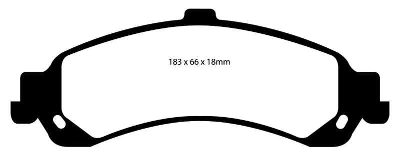 EBC 02 Cadillac Escalade 5.3 (PBR rear caliper) Yellowstuff Rear Brake Pads EBC Brake Pads - Performance  AXOPROS