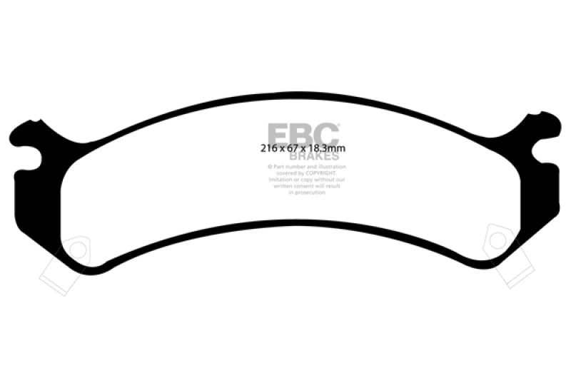 EBC 02 Chevrolet Avalanche 8.1 (2500) Greenstuff Front Brake Pads EBC Brake Pads - Performance  AXOPROS