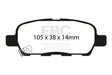 EBC 02 Infiniti G35 3.5 w/o DCS Redstuff Rear Brake Pads EBC Brake Pads - Performance  AXOPROS