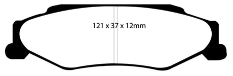 EBC 03-04 Cadillac XLR 4.6 Bluestuff Rear Brake Pads EBC Brake Pads - Racing  AXOPROS