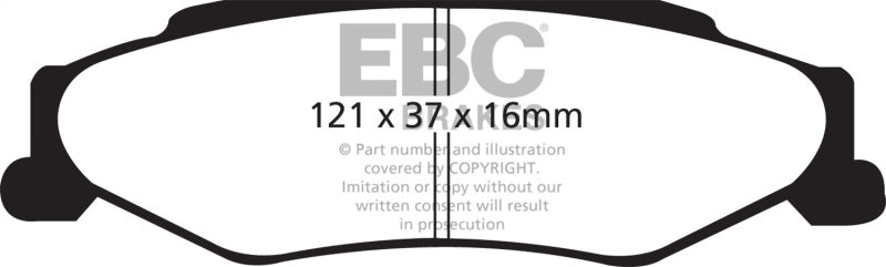 EBC 03-04 Cadillac XLR 4.6 Bluestuff Rear Brake Pads EBC Brake Pads - Racing  AXOPROS