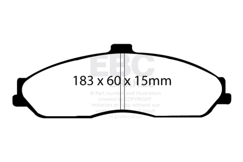 EBC 03-04 Cadillac XLR 4.6 Redstuff Front Brake Pads EBC Brake Pads - Performance  AXOPROS
