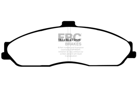 EBC 03-04 Cadillac XLR 4.6 Yellowstuff Front Brake Pads EBC Brake Pads - Performance  AXOPROS