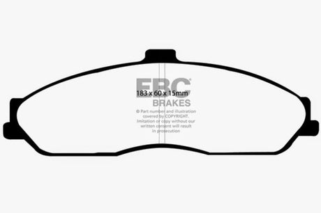 EBC 03-04 Cadillac XLR 4.6 Yellowstuff Front Brake Pads EBC Brake Pads - Performance  AXOPROS