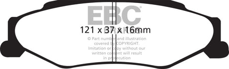 EBC 03-04 Cadillac XLR 4.6 Yellowstuff Rear Brake Pads EBC Brake Pads - Performance  AXOPROS