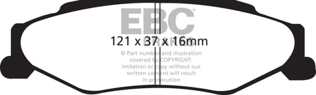 EBC 03-04 Cadillac XLR 4.6 Yellowstuff Rear Brake Pads EBC Brake Pads - Performance  AXOPROS