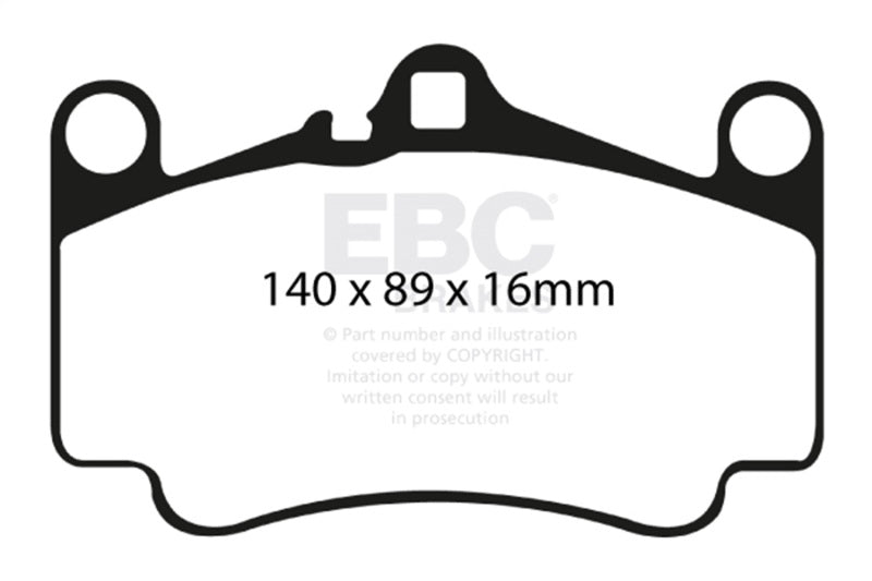 EBC 03-05 Porsche 911 (996) (Cast Iron Rotor only) 3.6 Carrera 4S Bluestuff Front Brake Pads EBC Brake Pads - Racing  AXOPROS