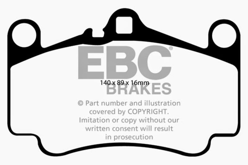 EBC 03-05 Porsche 911 (996) (Cast Iron Rotor only) 3.6 Carrera 4S Redstuff Front Brake Pads EBC Brake Pads - Performance  AXOPROS