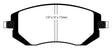 EBC 03-05 Subaru Impreza 2.0 Turbo WRX Bluestuff Front Brake Pads EBC Brake Pads - Racing  AXOPROS