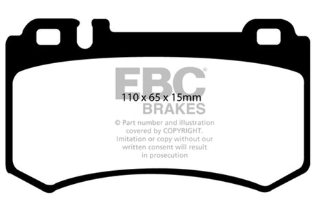EBC 03-06 Mercedes-Benz CL55 AMG 5.4 Supercharged Yellowstuff Rear Brake Pads EBC Brake Pads - Performance  AXOPROS