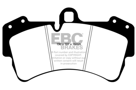 EBC 03-07 Porsche Cayenne 4.5 (350mm Rotors) Redstuff Front Brake Pads EBC Brake Pads - Performance  AXOPROS