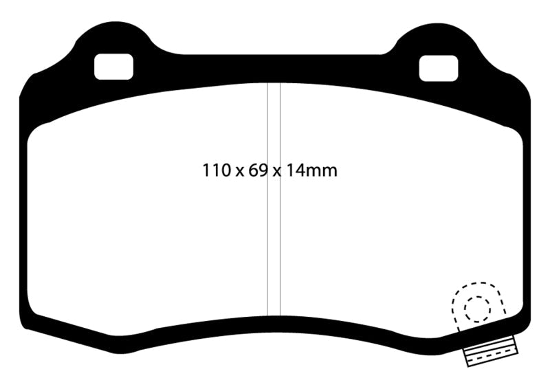 EBC 04-05 Cadillac CTS-V 5.7 Bluestuff Rear Brake Pads EBC Brake Pads - Racing  AXOPROS
