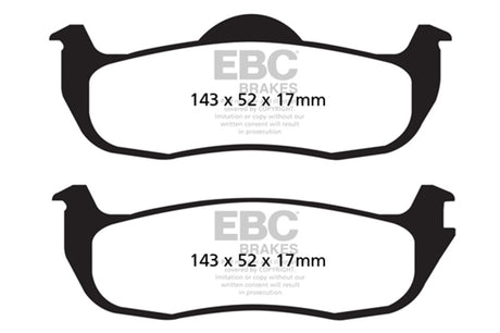 EBC 04-05 Infiniti QX56 5.6 Yellowstuff Rear Brake Pads EBC Brake Pads - Performance  AXOPROS