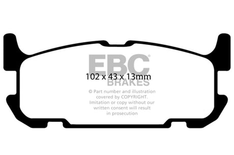 EBC 04-05 Mazda Miata MX5 1.8 (Sports Suspension) Greenstuff Rear Brake Pads EBC Brake Pads - Performance  AXOPROS