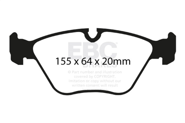 EBC 04-06 BMW X3 2.5 (E83) Redstuff Front Brake Pads EBC Brake Pads - Performance  AXOPROS