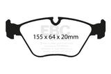EBC 04-06 BMW X3 2.5 (E83) Yellowstuff Front Brake Pads EBC Brake Pads - Performance  AXOPROS