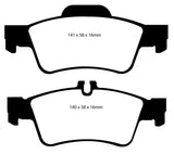 EBC 04-06 Mercedes-Benz CL500 5.0 Yellowstuff Rear Brake Pads EBC Brake Pads - Performance  AXOPROS