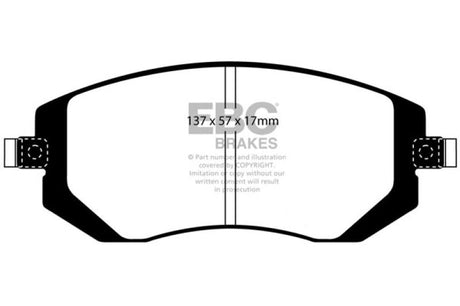 EBC 04-06 Saab 9-2X 2.0 Turbo Redstuff Front Brake Pads EBC Brake Pads - Performance  AXOPROS