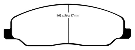 EBC 05-10 Ford Mustang 4.0 Bluestuff Front Brake Pads EBC Brake Pads - Racing  AXOPROS