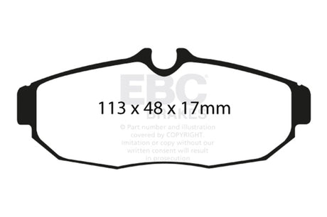 EBC 05-10 Ford Mustang 4.0 Yellowstuff Rear Brake Pads EBC Brake Pads - Performance  AXOPROS