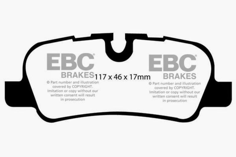 EBC 05-10 Land Rover LR3 4.4 Greenstuff Rear Brake Pads EBC Brake Pads - Performance  AXOPROS
