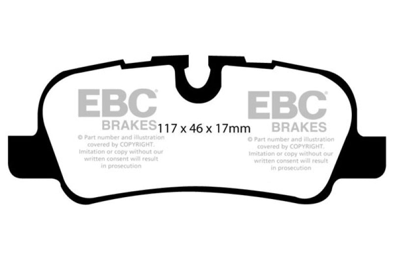 EBC 05-10 Land Rover LR3 4.4 Greenstuff Rear Brake Pads EBC Brake Pads - Performance  AXOPROS