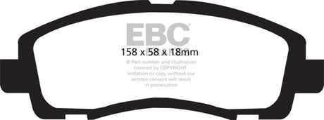 EBC 05-14 Honda Ridgeline 3.5 Greenstuff Front Brake Pads EBC Brake Pads - Performance  AXOPROS