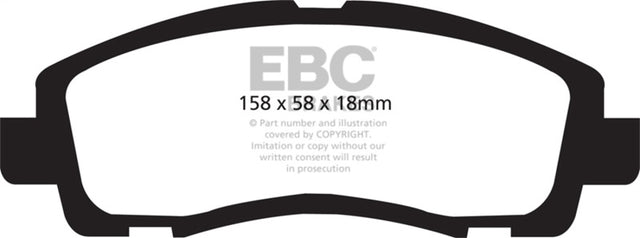 EBC 05-14 Honda Ridgeline 3.5 Greenstuff Front Brake Pads EBC Brake Pads - Performance  AXOPROS