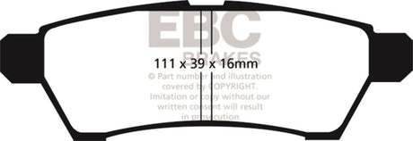 EBC 05+ Nissan Frontier 2.5 2WD Yellowstuff Rear Brake Pads EBC Brake Pads - Performance  AXOPROS