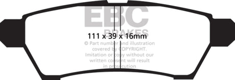 EBC 05+ Nissan Frontier 2.5 2WD Yellowstuff Rear Brake Pads EBC Brake Pads - Performance  AXOPROS