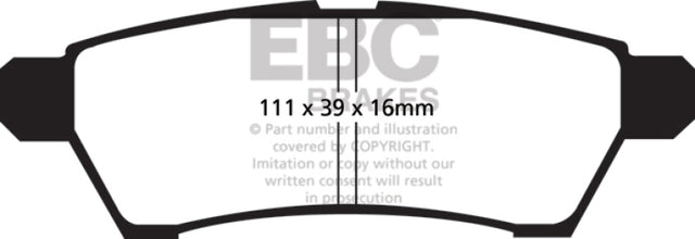 EBC 05+ Nissan Frontier 2.5 2WD Yellowstuff Rear Brake Pads EBC Brake Pads - Performance  AXOPROS