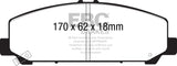 EBC 06-07 Infiniti QX56 5.6 (Akebono) Greenstuff Front Brake Pads EBC Brake Pads - Performance  AXOPROS