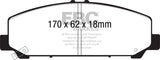 EBC 06-07 Infiniti QX56 5.6 (Akebono) Greenstuff Front Brake Pads EBC Brake Pads - Performance  AXOPROS