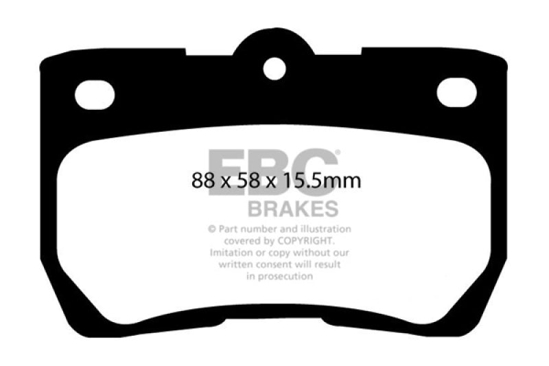EBC 06-07 Lexus GS300 3.0 Yellowstuff Rear Brake Pads EBC Brake Pads - Performance  AXOPROS